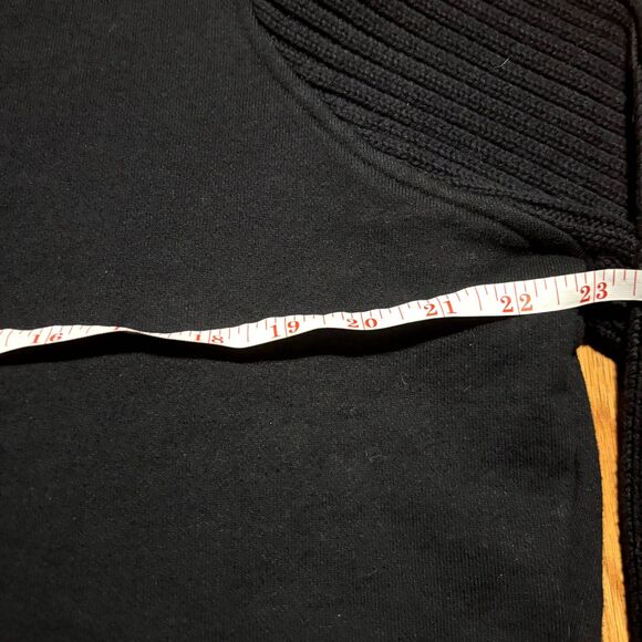 Athleta Bayridge Asymmetrical Ribbed Sweater Black- Size XS - Picture 9 of 9